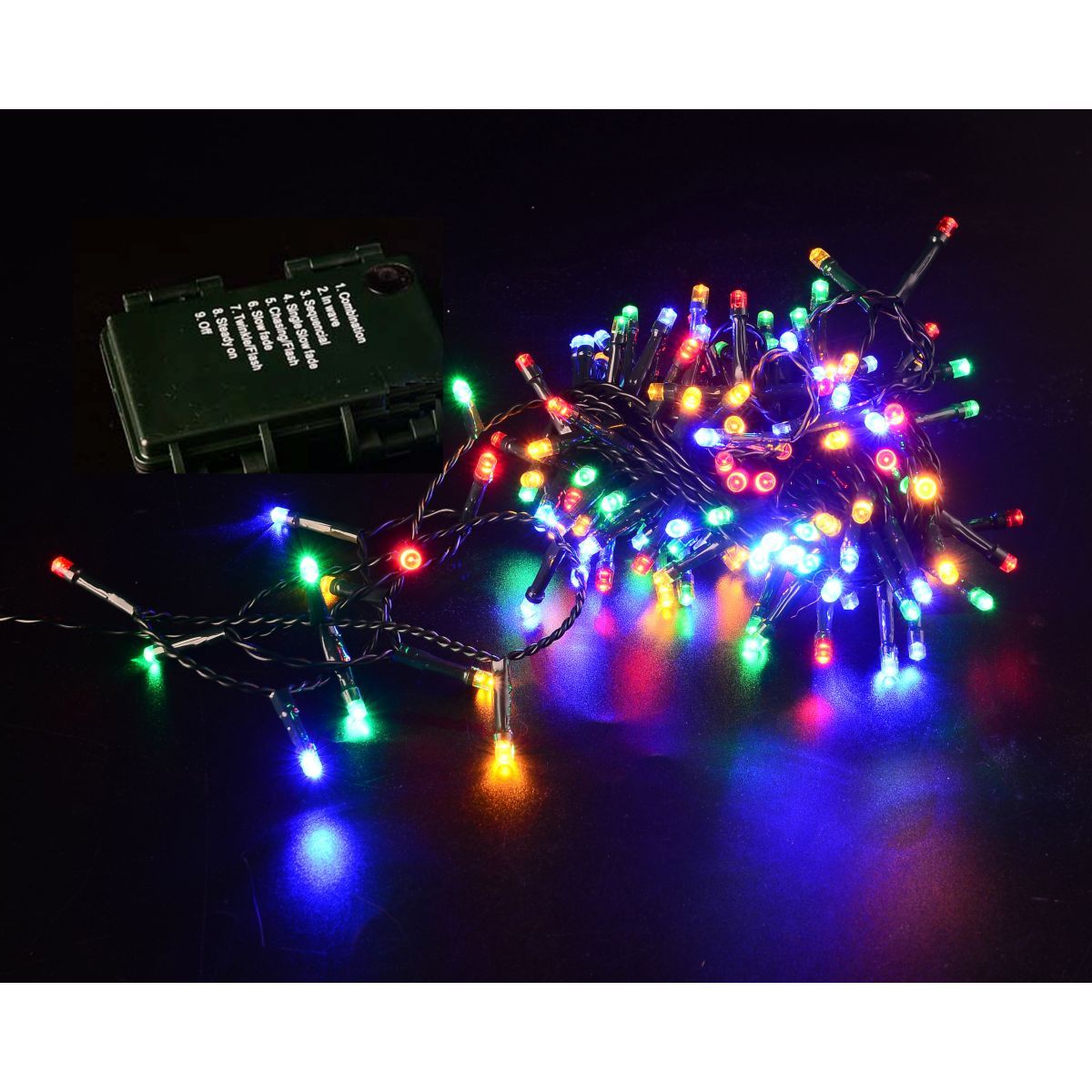 ACTUEL Guirlande extérieure 100 led multicolore - 7,92 m