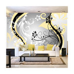 Paris Prix Papier Peint  Art Flowers Yellow. Coloris disponibles : Multicolore
