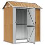 Voir la diapositive 3 : VIDAXL Abri de jardin marron clair 192x152,5x237 cm acier galvanise