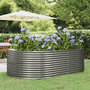 Voir la diapositive 1 : VIDAXL Lit sureleve de jardin Gris 212x140x68cm Acier enduit de poudre