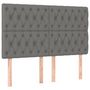 Voir la diapositive 2 : VIDAXL Tetes de lit 4 pcs Gris fonce 72x7x78/88 cm Tissu