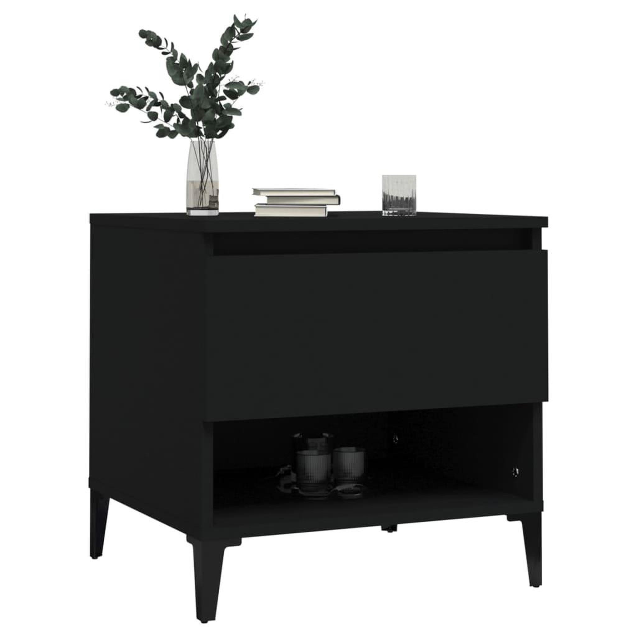 Voir la diapositive 4 : VIDAXL Tables d'appoint 2 pcs Noir 50x46x50 cm Bois d'ingenierie