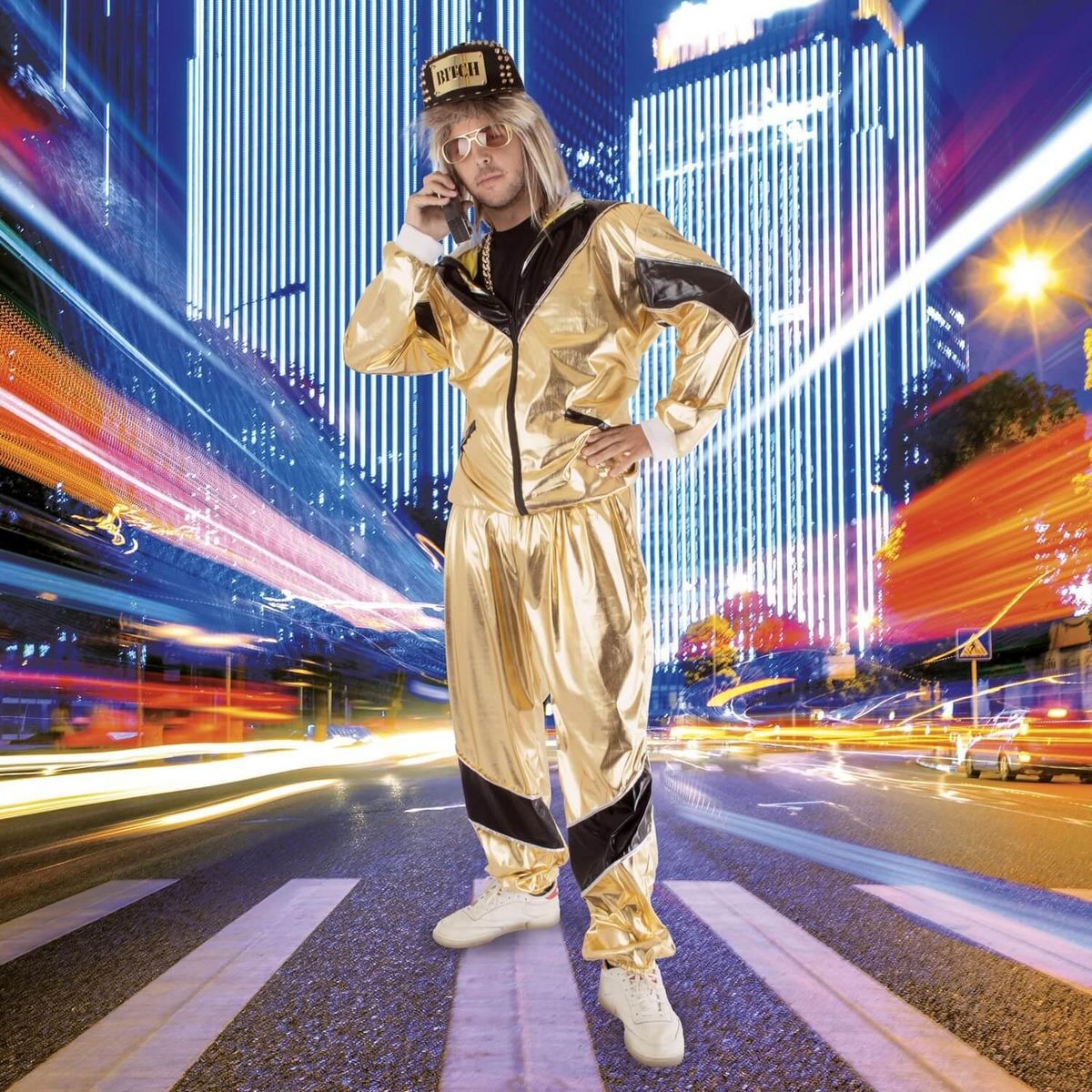 FUNNY FASHION Déguisement jogging or - Homme - XL