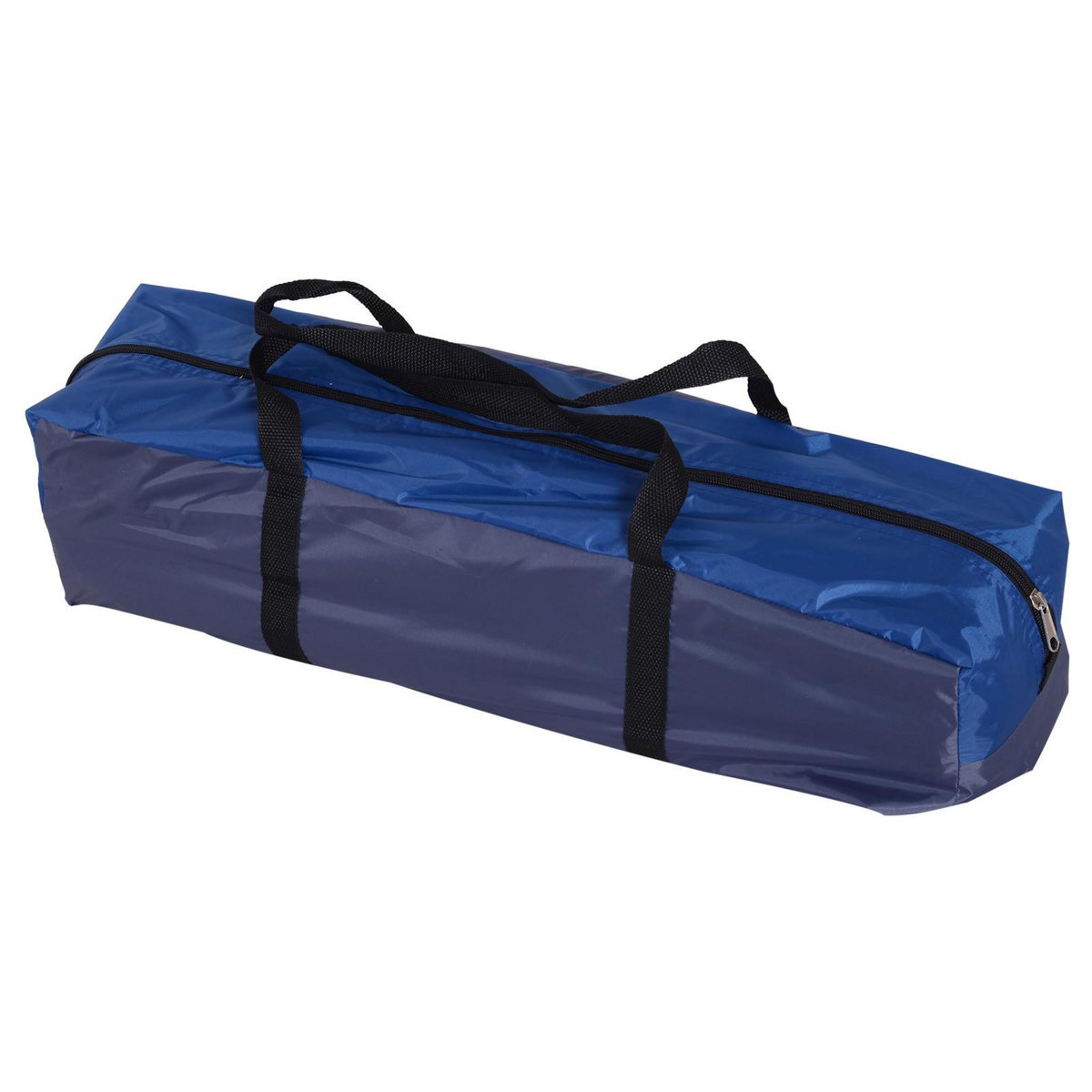 OUTSUNNY Tente de camping familiale 4-5 personnes montage facile double porte et fenêtres dim. 3L x 2,50l x 1,30H m fibre verre polyester bleu marine