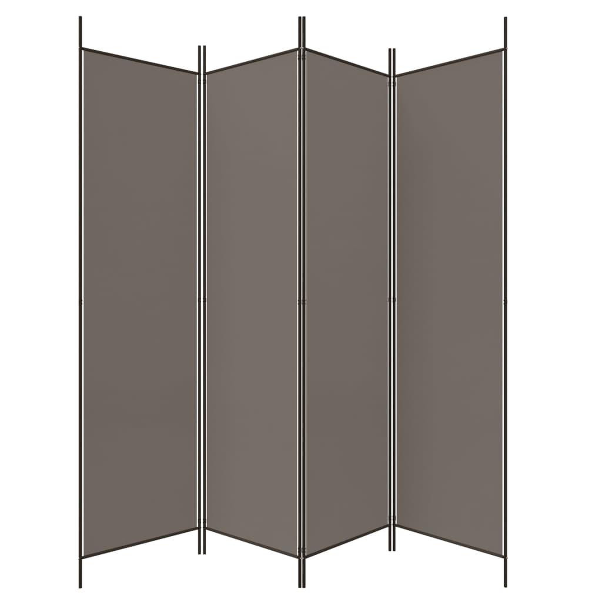 Voir la diapositive 5 : VIDAXL Cloison de separation 4 panneaux Anthracite 200x220 cm Tissu
