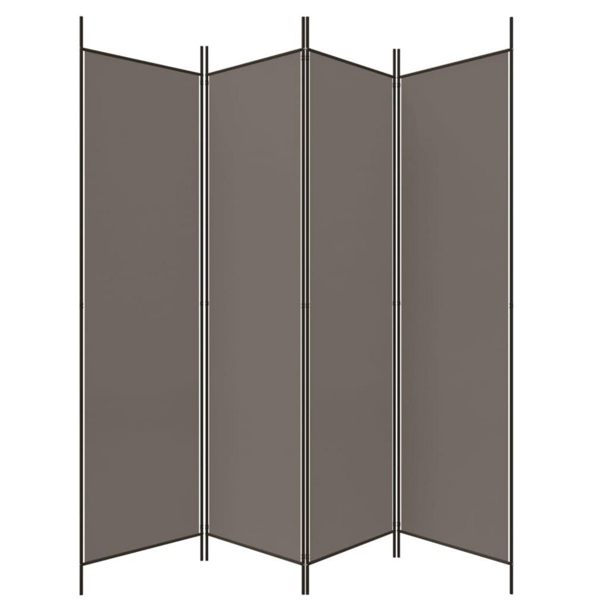 VIDAXL Cloison de separation 4 panneaux Anthracite 200x220 cm Tissu