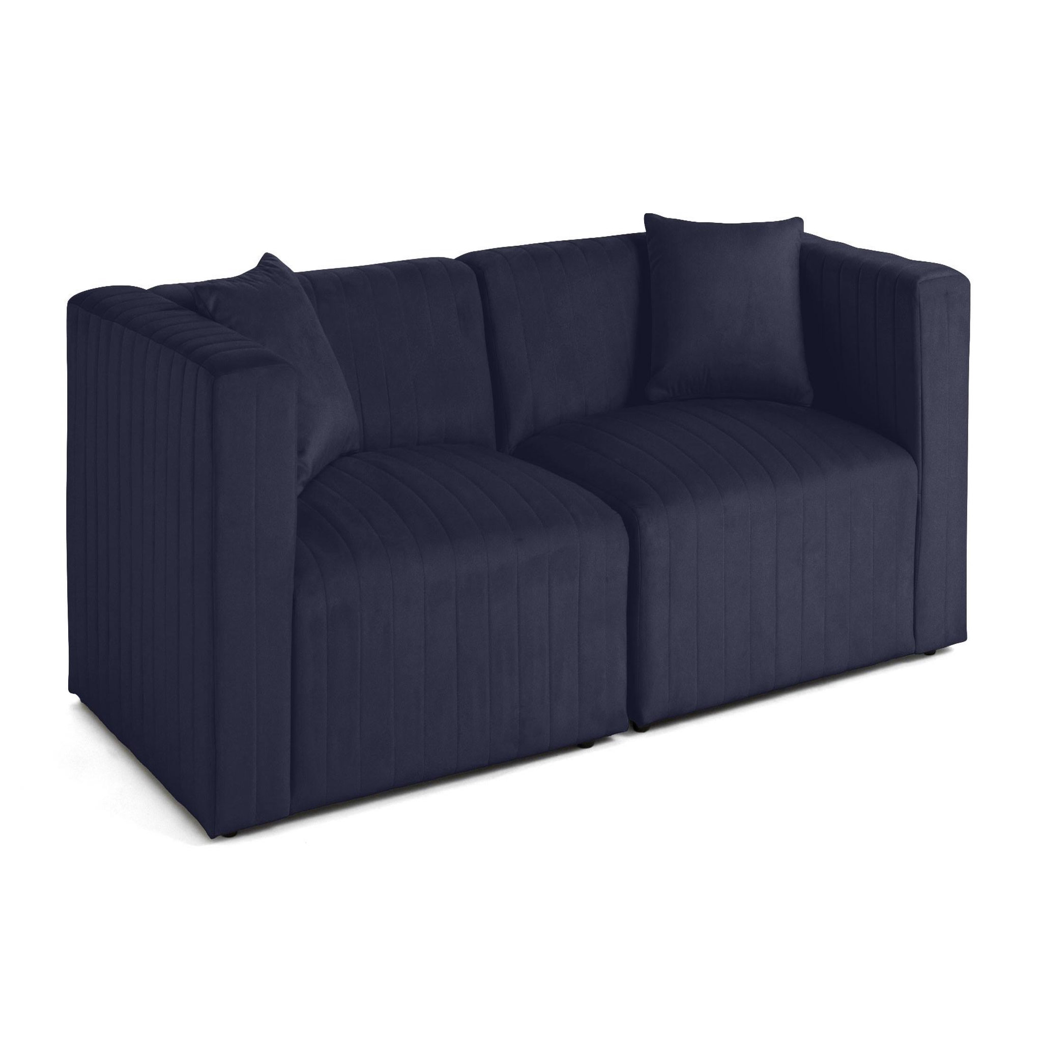 Voir la diapositive 2 : LISA DESIGN Nova - canapé modulable 2 places - en velours