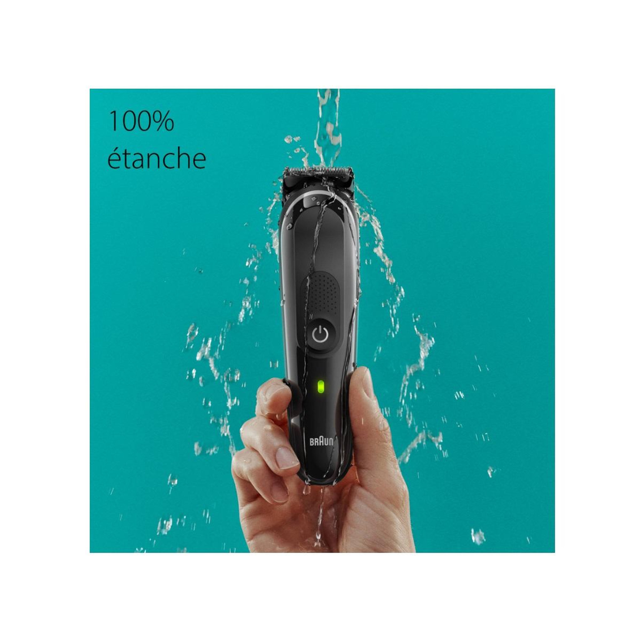 Voir la diapositive 5 : BRAUN Tondeuse multifonction rechargeable noir - MGK3440