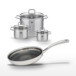 ELO Lot Faitouts 16/20/26cm & Poêle 24cm Elo Relief Evolution