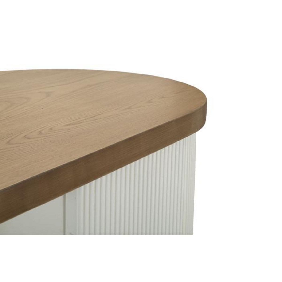 Paris Prix Bahut 2 Portes en Bois  Tolosa  121cm Blanc & Naturel