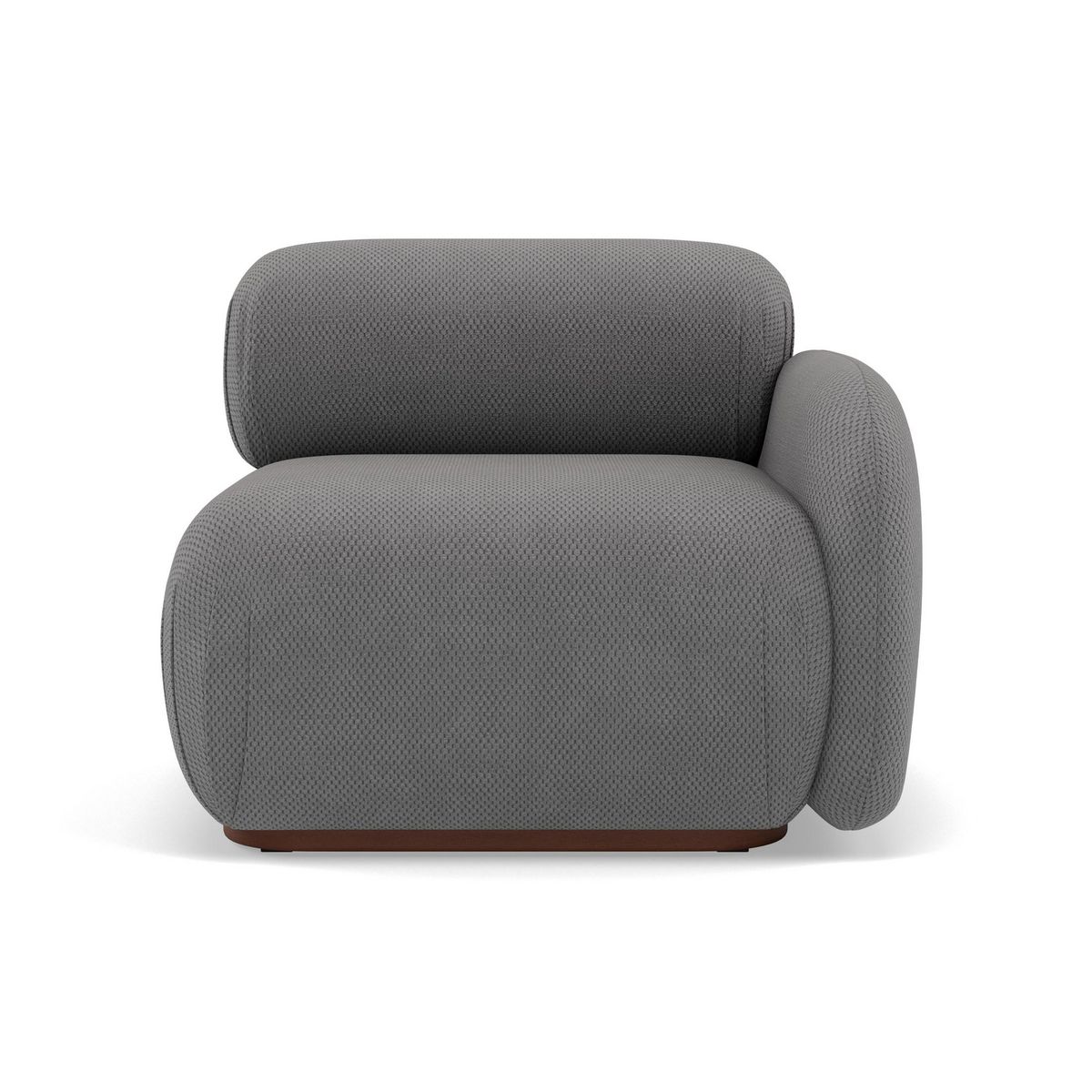 LISA DESIGN Penelope - module d'assise droit en velours texturé