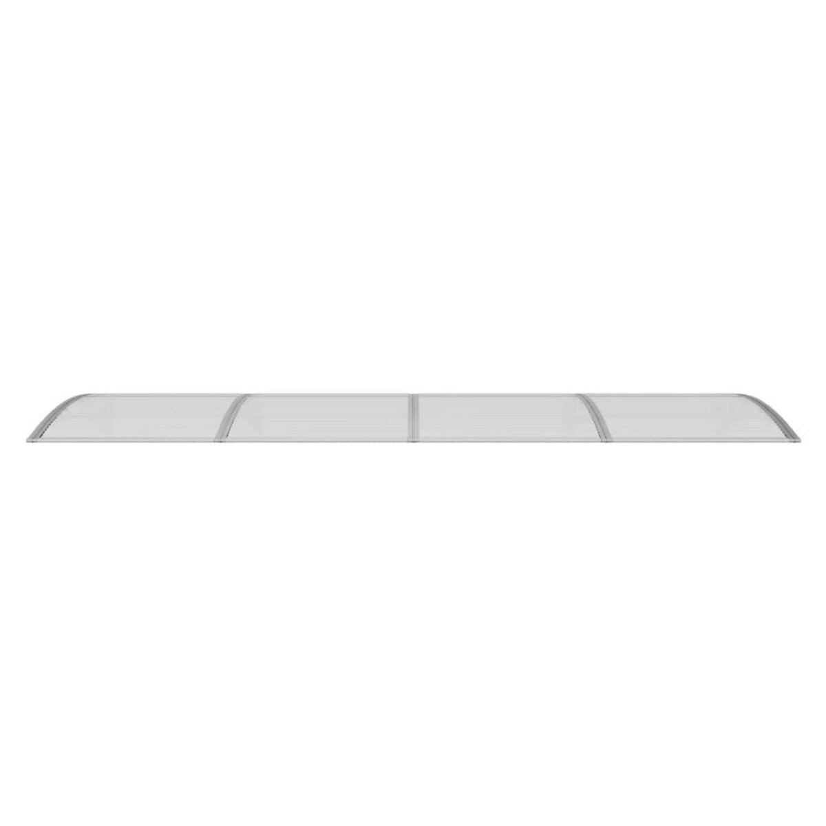 VIDAXL Auvent de porte Gris 350x100 cm Polycarbonate