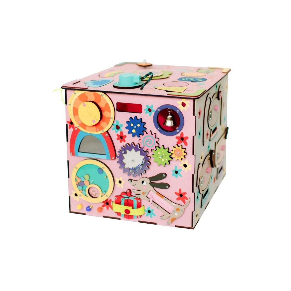 ELINELI Cube d'activités - couleur Rose