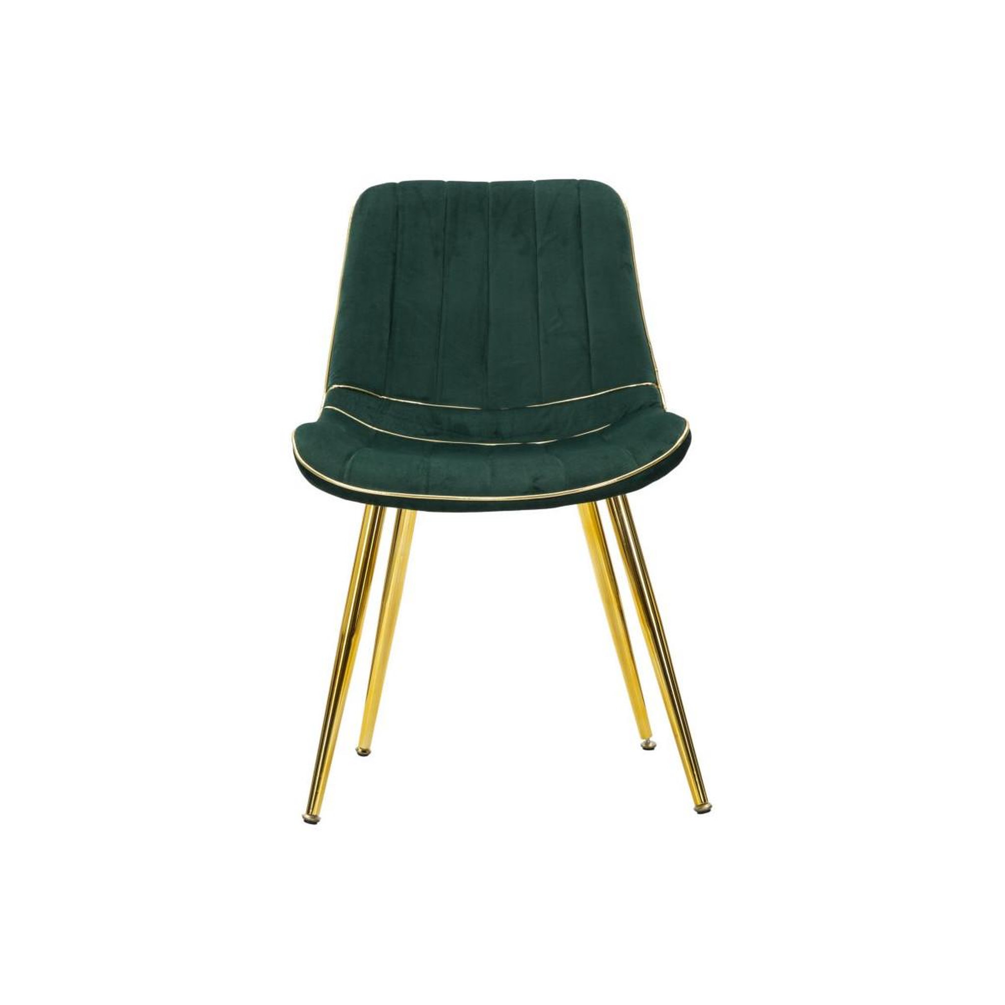 Voir la diapositive 5 : Paris Prix Lot de 2 chaises en tissu  paris  79cm vert & or