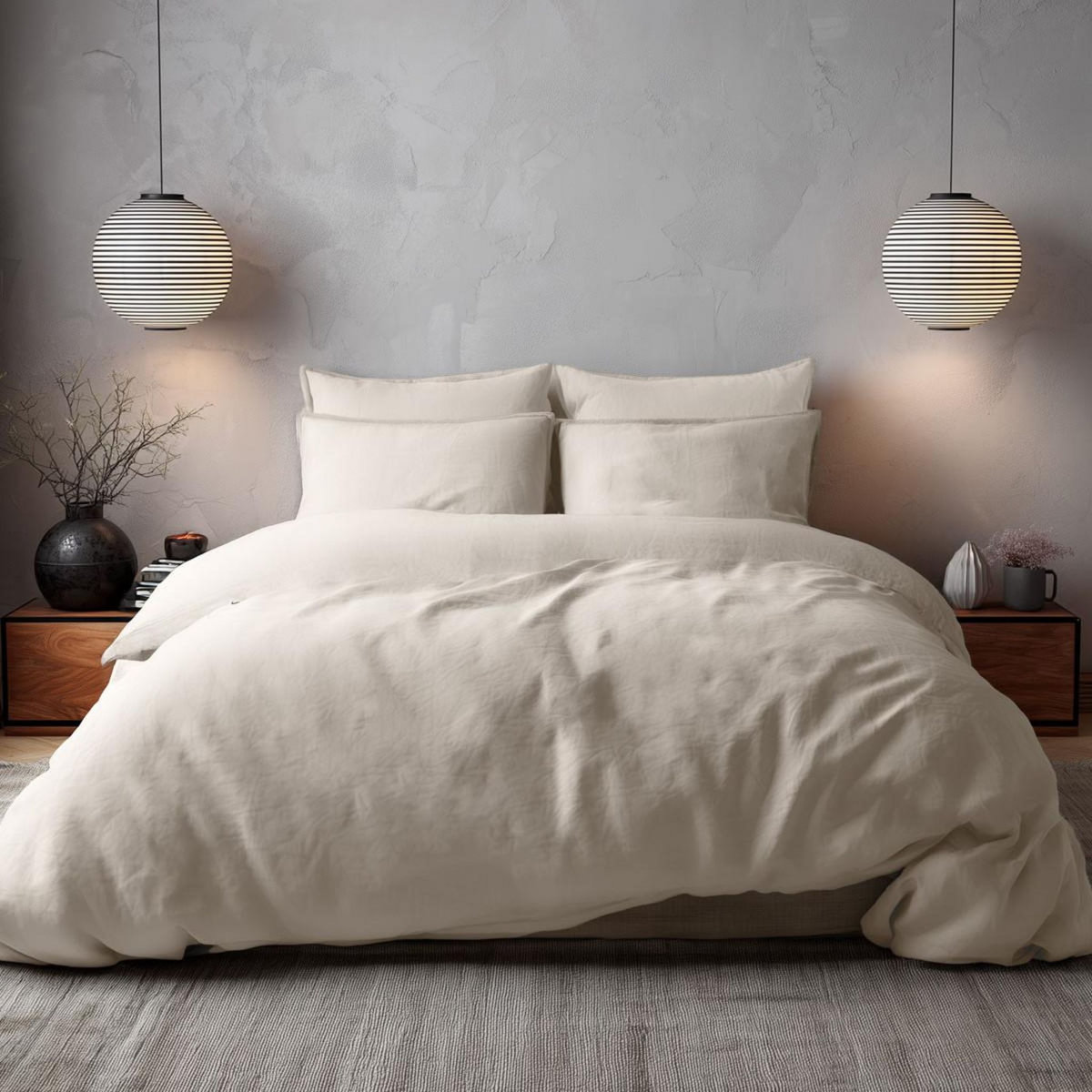 Sensei Maison Lot de 2 taies d'oreiller en percale lavée HOME WASHED