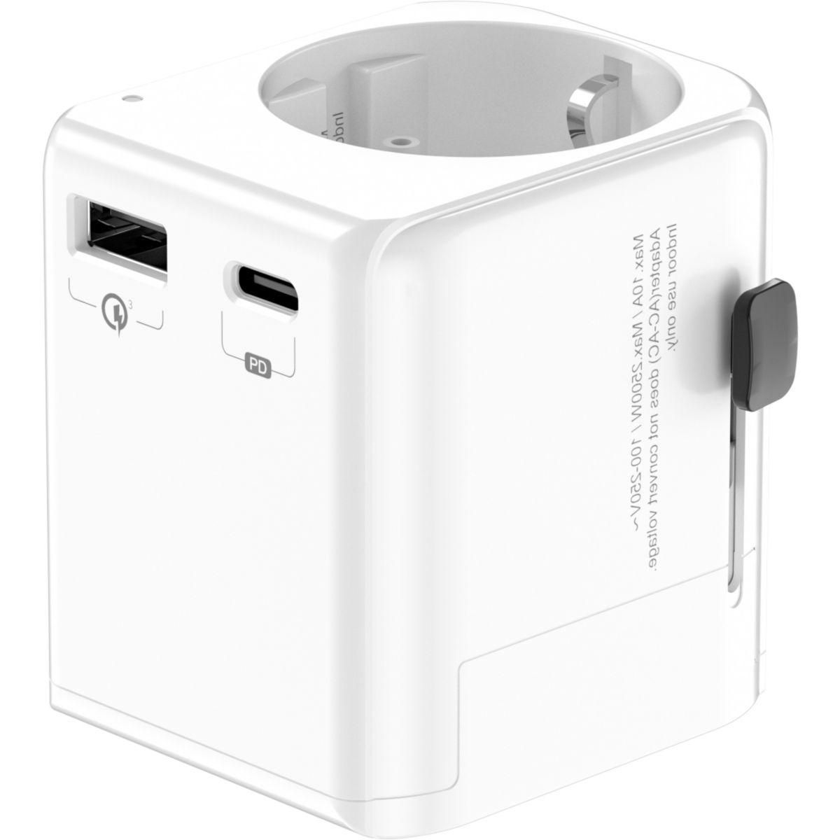 ESSENTIEL B Adaptateur de voyage Europe vers Monde 20W