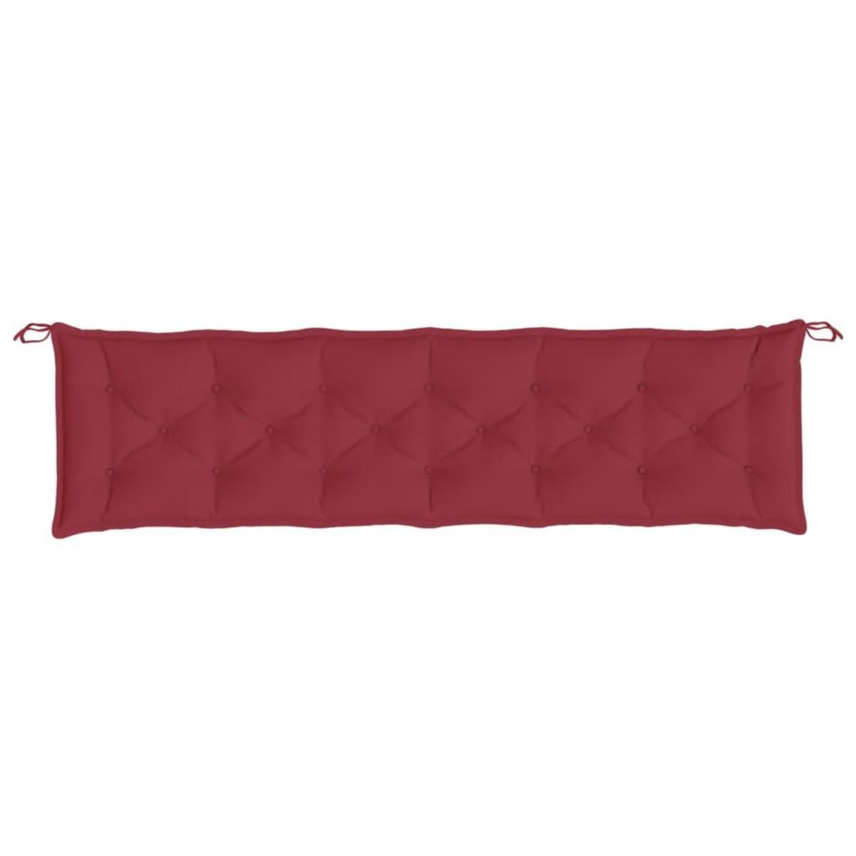 VIDAXL Coussins de banc de jardin lot de 2 rouge bordeaux tissu Oxford