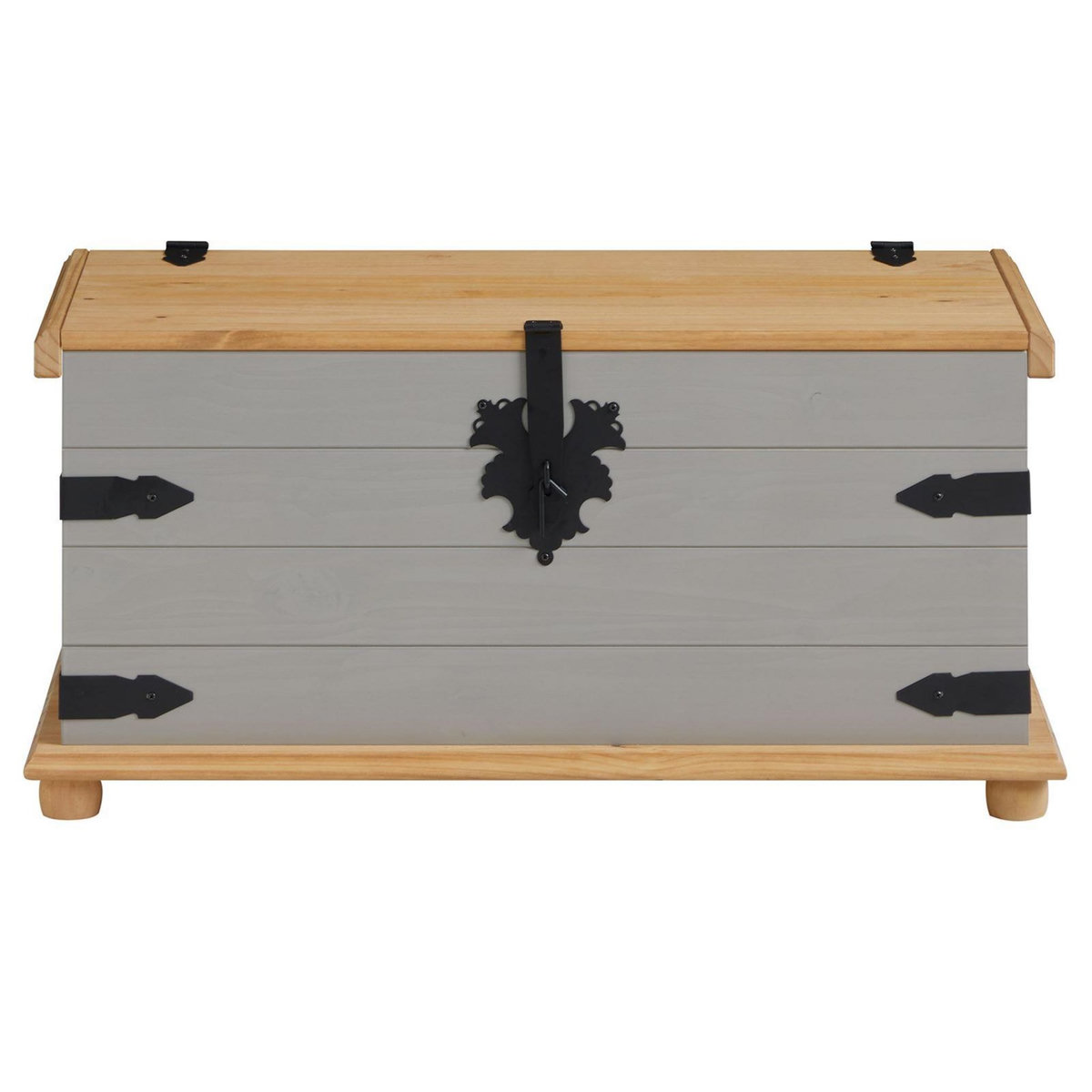 IDIMEX Coffre de rangement en pin TEQUILA style mexicain