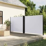 VIDAXL Auvent lateral retractable blanc 160x1000 cm