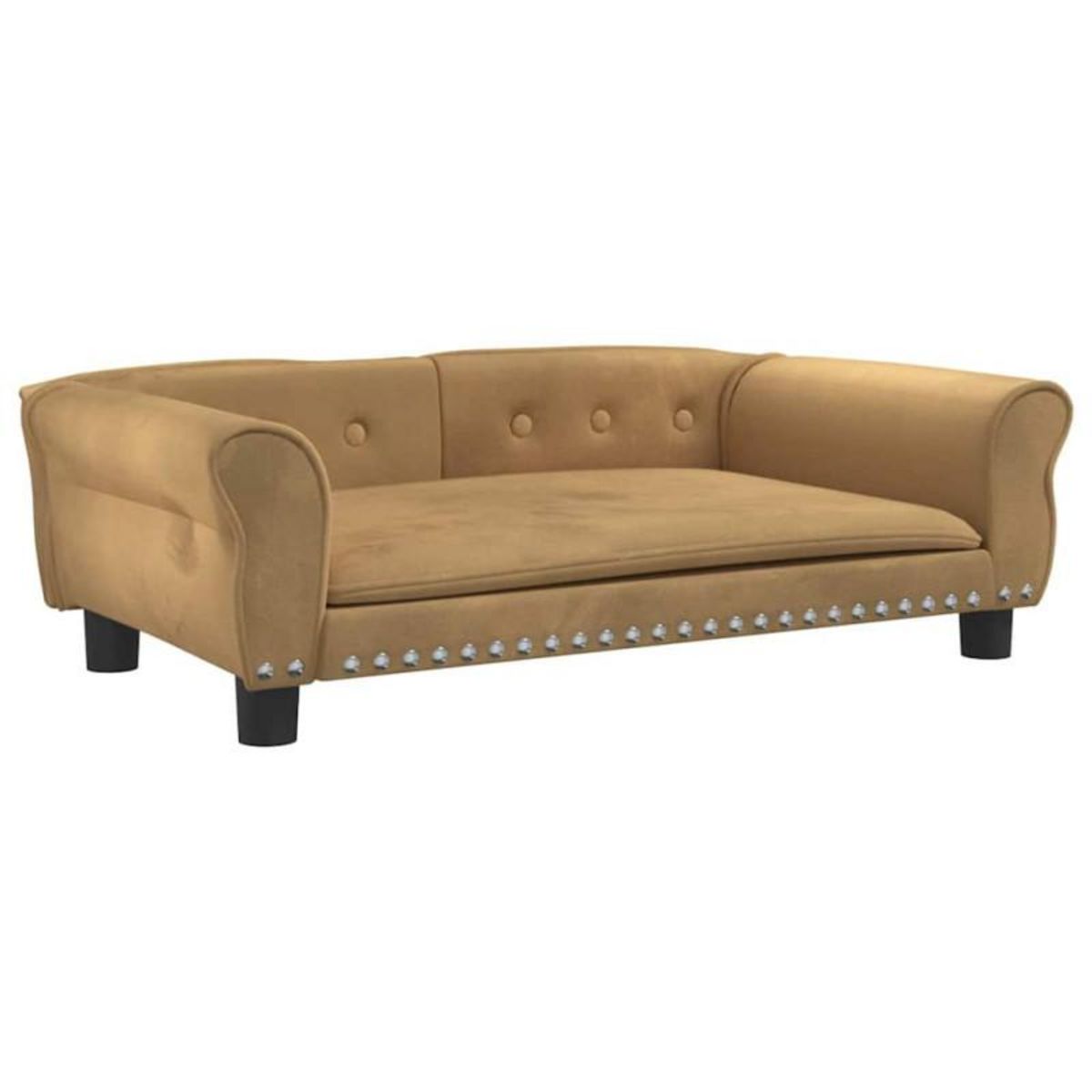 VIDAXL Lit pour chien marron 95x55x30 cm velours