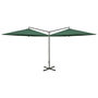 Voir la diapositive 2 : VIDAXL Parasol de jardin double avec mat en acier vert 600 cm