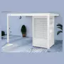 Panneau brise-vue Aluminium Pergola Bioclimatique OMBREA® - largeur 1,3 m - Blanc - ventelles horizontales