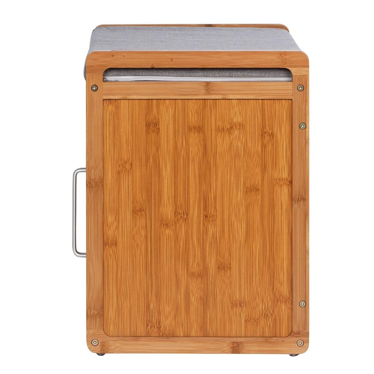 Wenko Banc armoire de salle de bain en bambou Bahari - L. 50 x H. 45 cm - Gris