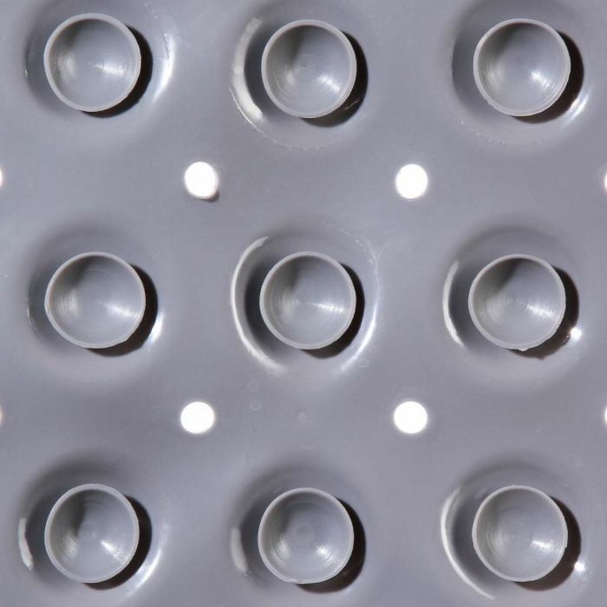 B BASIC & CO Fond de Bain PVC  Anti-Dérapant  68x37cm Gris