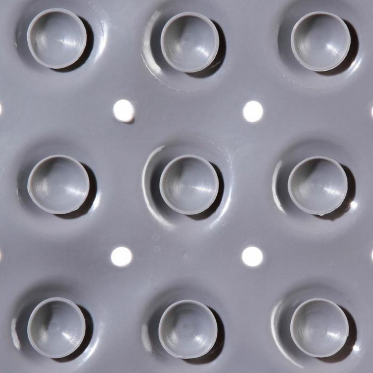 B BASIC & CO Fond de Bain PVC  Anti-Dérapant  68x37cm Gris