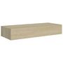 Voir la diapositive 2 : VIDAXL Etagere a tiroir murale chene 60x23,5x10 cm MDF