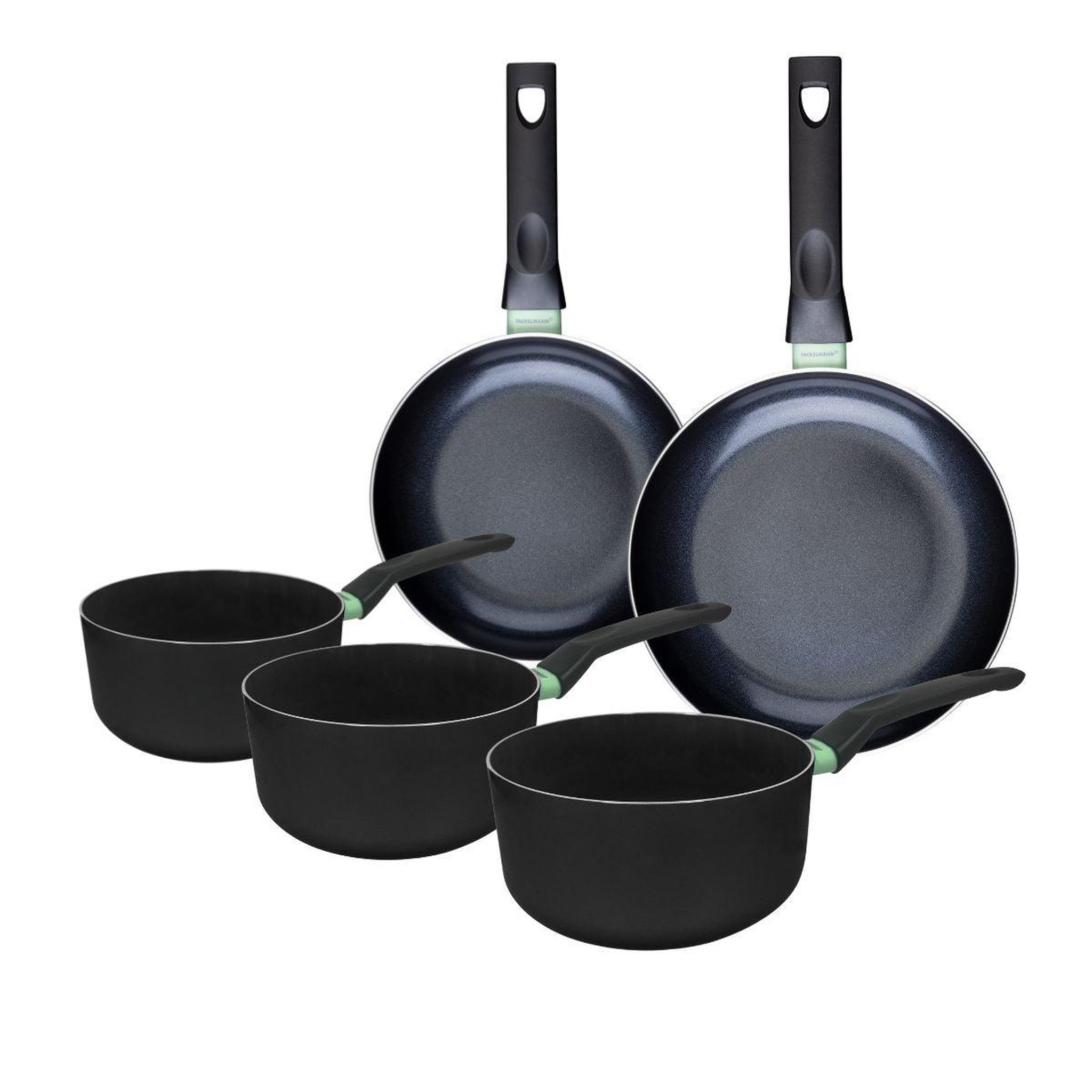 Fackelmann Ensemble de 2 poêles de 20 et 24 cm et 3 casseroles 16, 18 et 20 cm fackelmann brandao