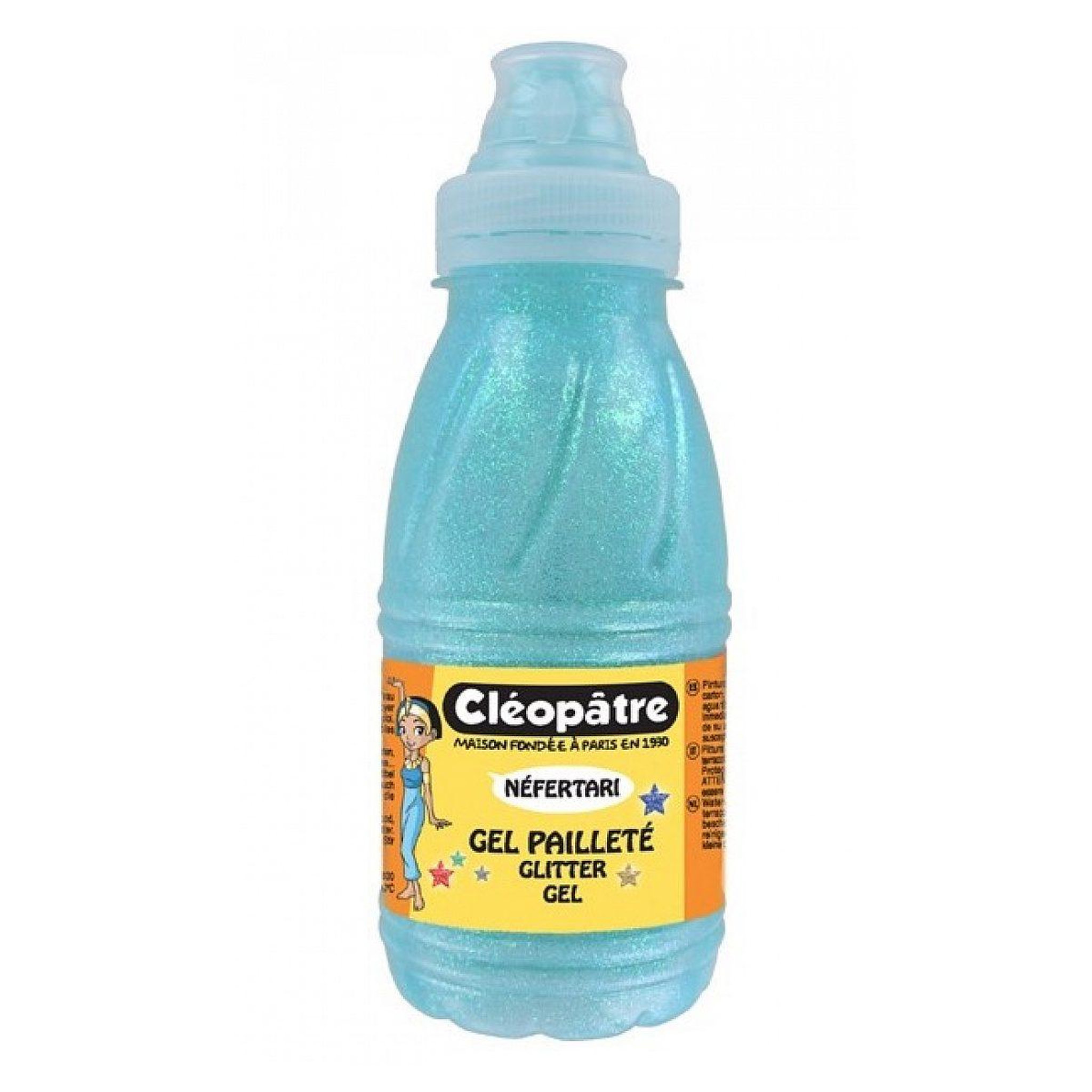 CLÉOPÂTRE Gel paillete neon bleu glace 250ml