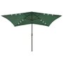 Voir la diapositive 1 : VIDAXL Parasol de jardin avec LED et mat en acier Vert 2x3 m