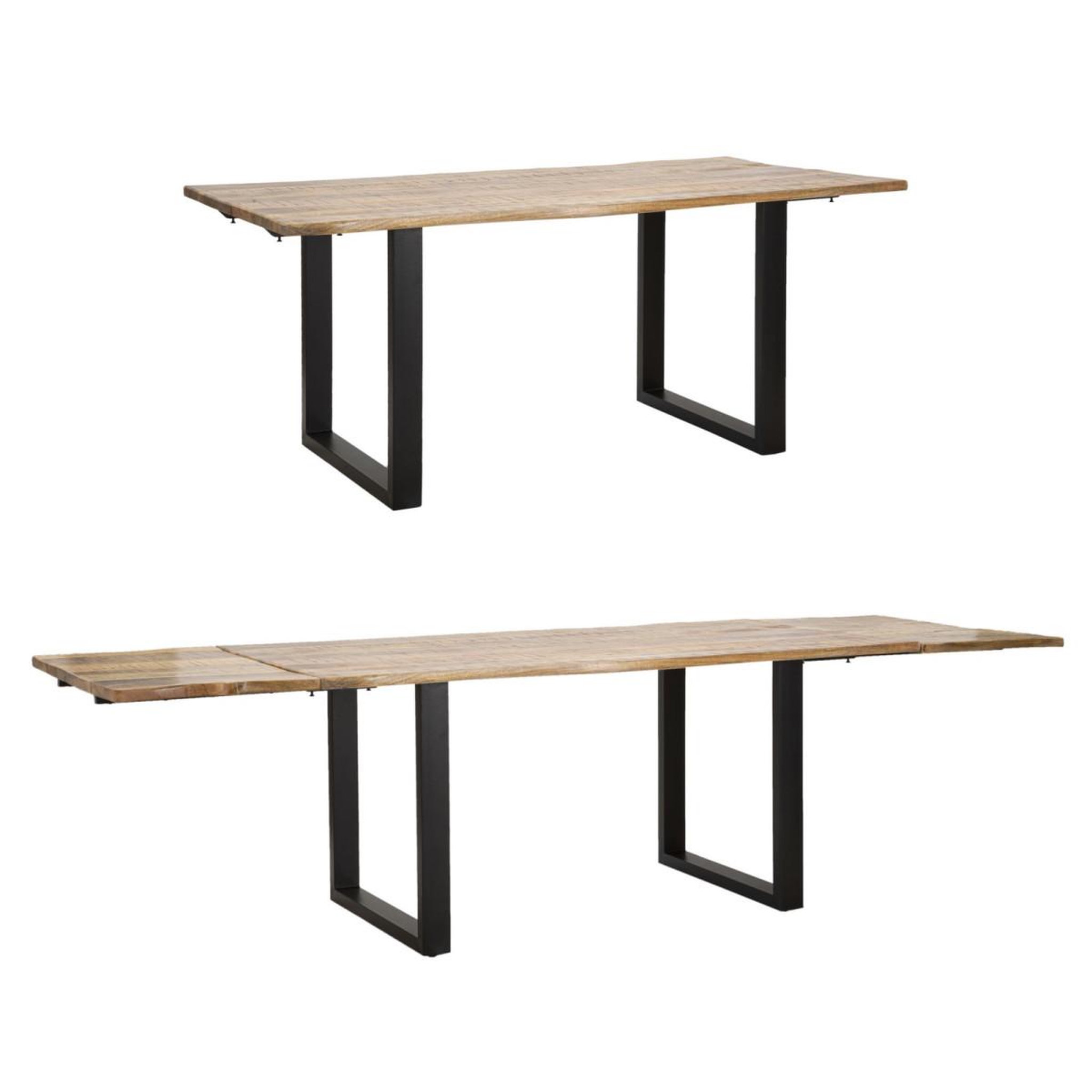 Voir la diapositive 2 : Paris Prix Table à manger extensible en bois  mango  180-280cm naturel