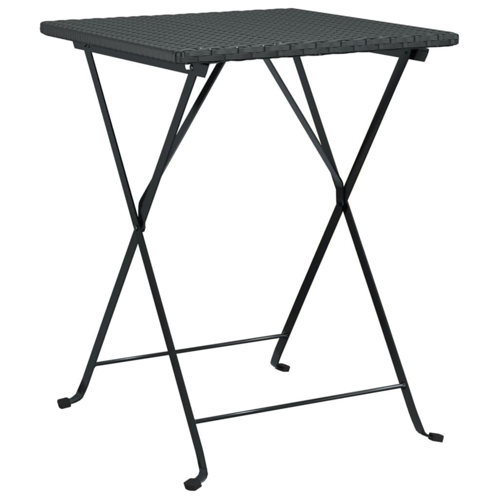 Voir la diapositive 5 : VIDAXL Ensemble de bistro pliable 3 pcs Noir Resine tressee