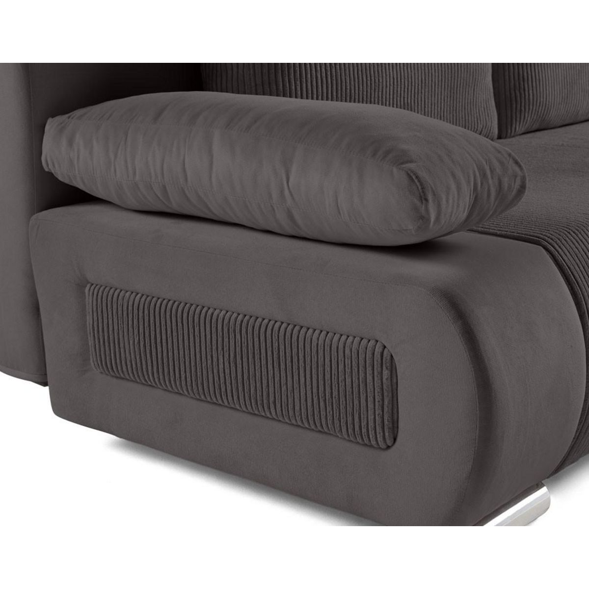 BEST MOBILIER Elio - canapé 3 places convertible - avec coffre - en velours et velours côtelé