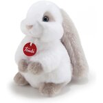 Trudi Peluche lapin Clemente gris et blanc