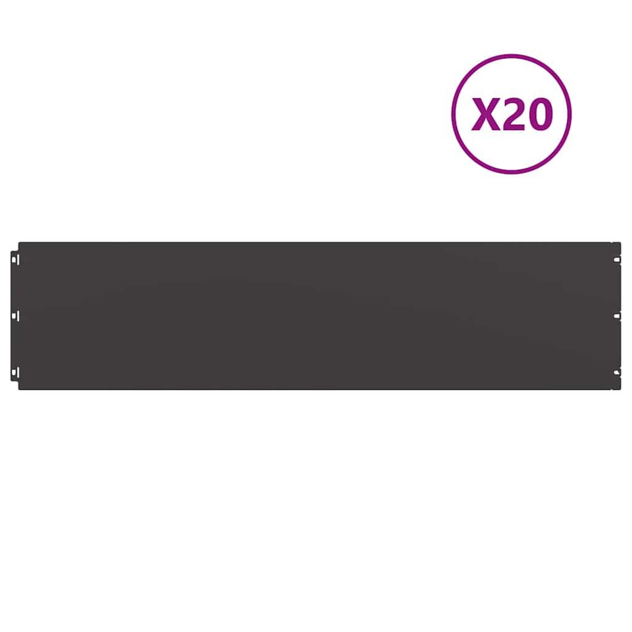 Voir la diapositive 2 : VIDAXL Bordures de pelouse 20 pcs noir 25x103 cm acier lamine a froid