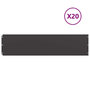 Voir la diapositive 2 : VIDAXL Bordures de pelouse 20 pcs noir 25x103 cm acier lamine a froid
