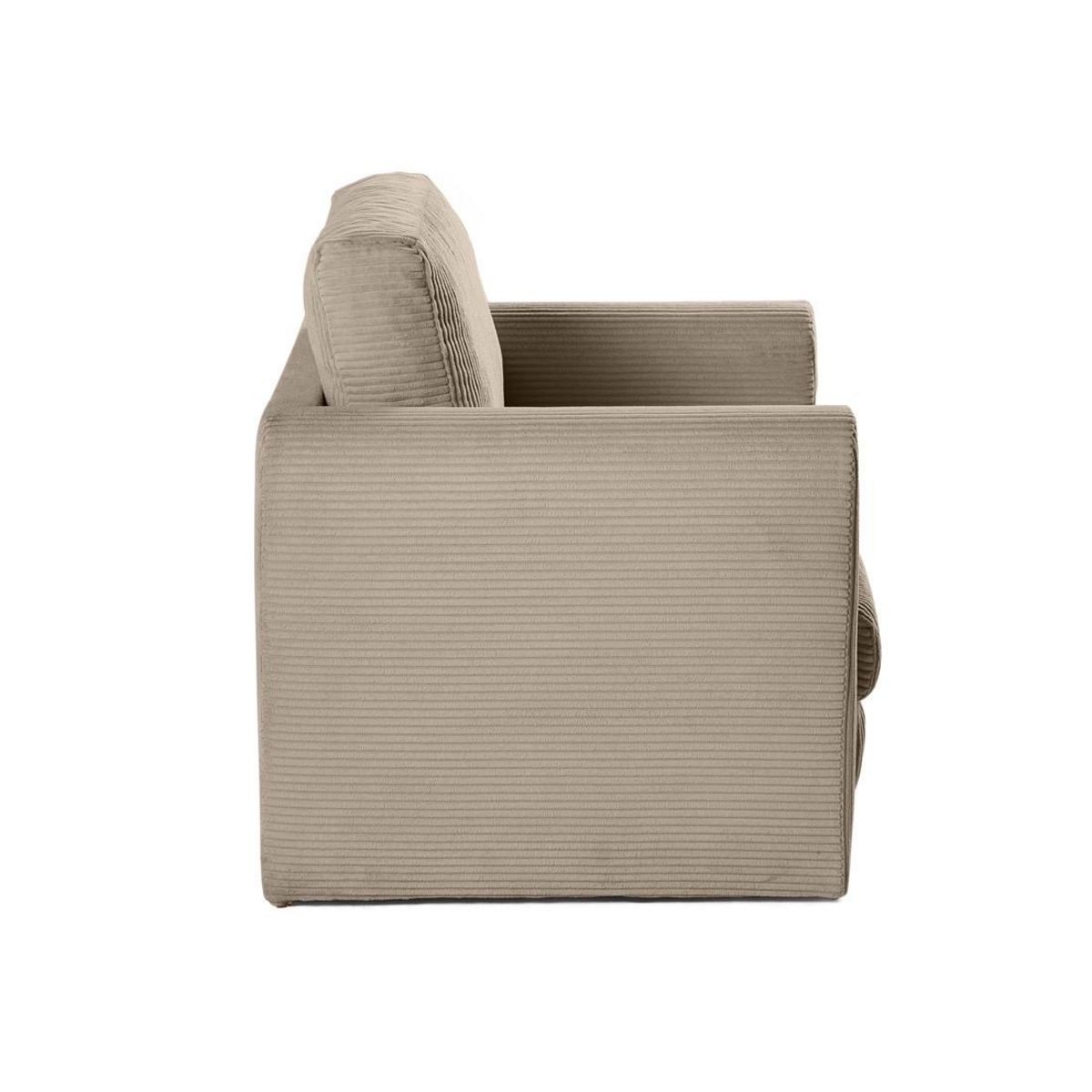 BEST MOBILIER Marilia - fauteuil - convertible déplimousse - en velours côtelé