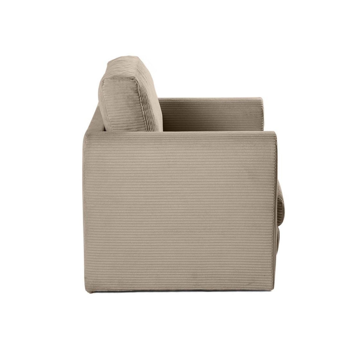 BEST MOBILIER Marilia - fauteuil - convertible déplimousse - en velours côtelé