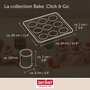 Voir la diapositive 4 : ZENKER Ensemble de 2 Moules à gâteaux individuels 9 empreintes avec couvercle 29 x 29 cm Zenker Bake Click and Go