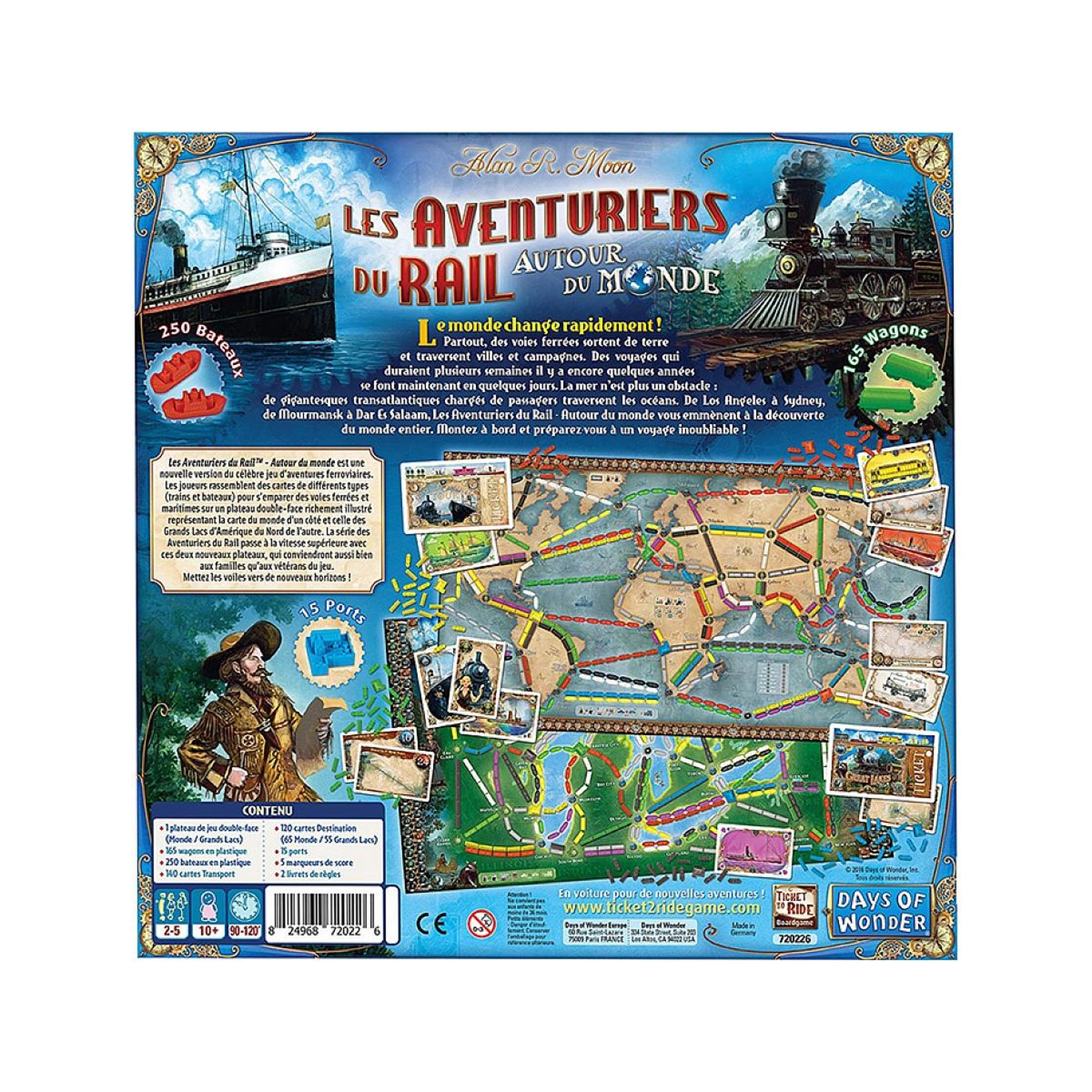 Voir la diapositive 3 : Asmodee Les Aventuriers du Rail Autour Du Monde