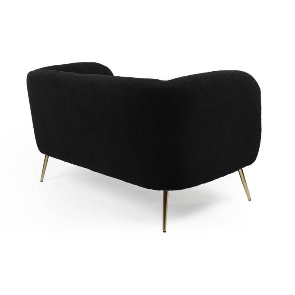 Paris Prix Canapé 2 Places Bouclette  Reuben  128cm Noir