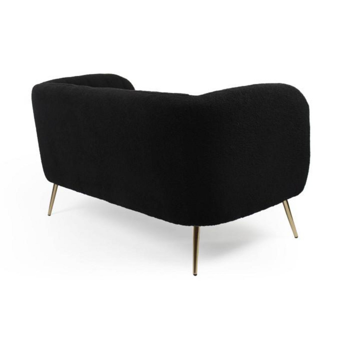 Paris Prix Canapé 2 Places Bouclette  Reuben  128cm Noir