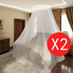 VIDAXL Moustiquaire 2 pcs Rond 56x325x230 cm