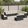 Voir la diapositive 1 : VIDAXL Salon de jardin avec coussins 13 pcs noir resine tressee