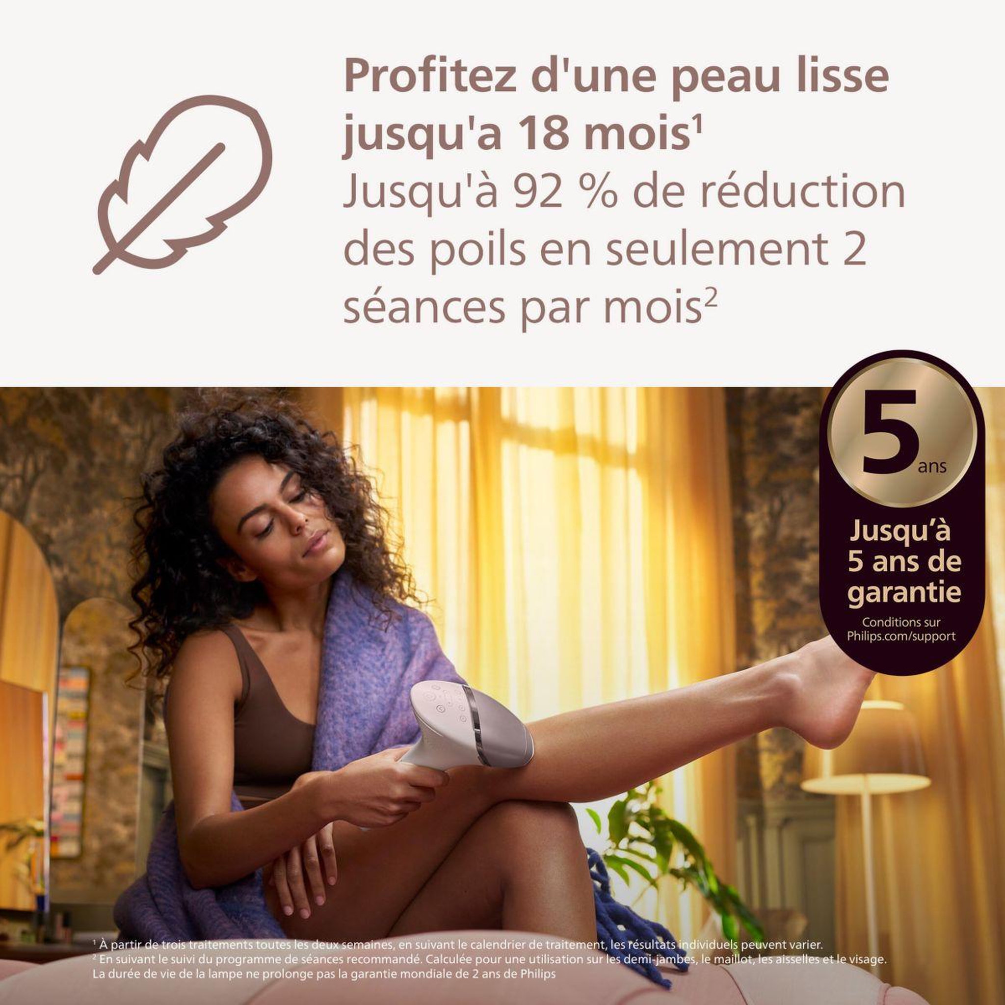 Voir la diapositive 3 : Philips Epilateur lumière pulsée IPL BRI958/00 Lumea Series 9000
