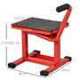 Voir la diapositive 3 : HOMCOM Lève moto béquille d'atelier stand moto tout-terrain moto cross supermotard hauteur réglable rouge