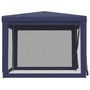Voir la diapositive 4 : VIDAXL Tente de fete avec 4 parois laterales en maille Bleu 3x3 m PEHD